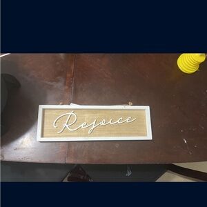 Rejoice Wall Sign with White Frame